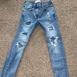 Abercrombie kids distressed jeans 11/12